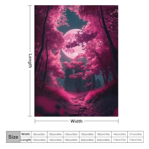 Polaire de flannel moelleuse lune sakura de qualité supérieure