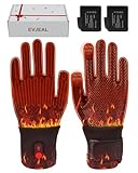 Thin Heated Gloves for Men & Women – Lightweight Rechargeable Electric Gloves with Touchscreen, Fast Heating & Windproof Design, Winter Thermal Hand Warmers for Outdoor Work, Hiking & Driving