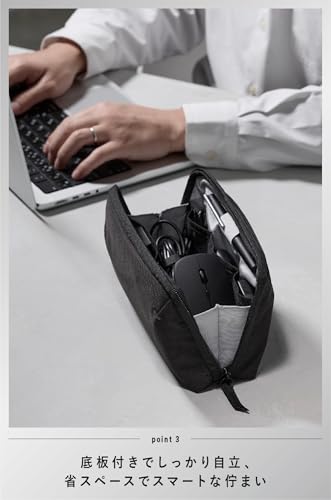 【Amazon.co.jp限定】コクヨ ガジェットポーチ BIZRACK Mサイズ ブラック AMBG-BR200D