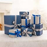 HeartTrend クリスマスデコレーションセット、装飾、ギフトボックス、7点セット、スクエアボックス、の雰囲気、豪華な部屋、コーヒーショップ、店舗の装飾 (F)