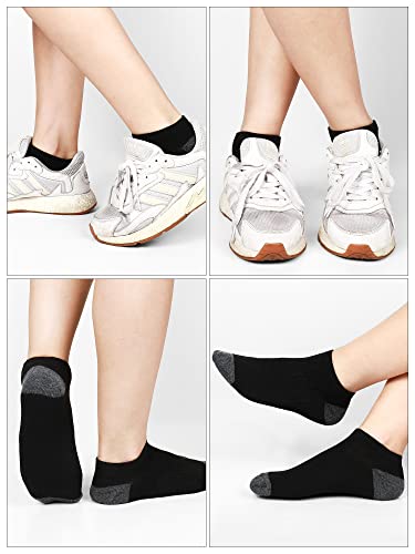 Foaincore 60 Pairs Mens Ankle Socks Athletic Low Cut Socks No Show Cushion Socks Comfort Breathable Casual Mens Running Socks (Black And Gray) #TOP4