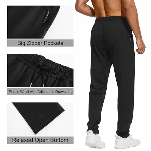 HODOSPORTS 32"/34"/36"/38"/40" Inseam Tall Mens Sweatpants Zipper Pocket Extra Tall Joggers Workout Pants3