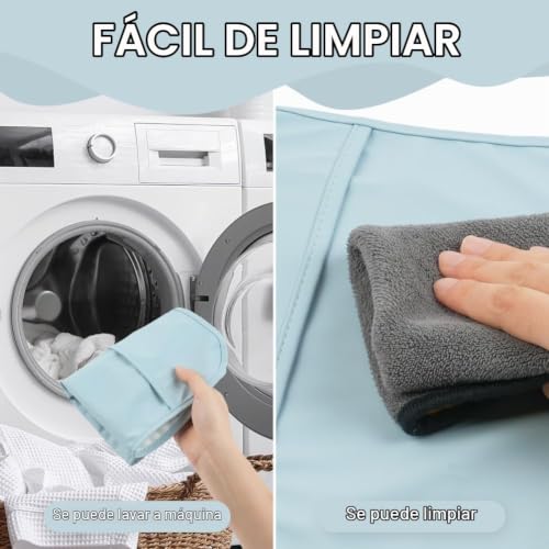 Miniatura 6 de Hotut Baberos De Bebé Impermeable, 2 Piezas Baberos De Comida Para Bebes, Babero Sin Mangas Para Alimentación De Bebé Con Tacto Muy Suave, Impermeable Para Niños Y Niñas