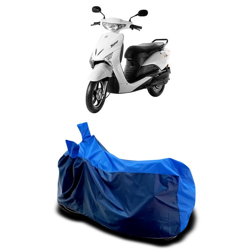 Image of DUFFEL-Two Wheeler Bike Body Cover Compatible for Yobykes Yo Xplor Bs6 Heat Protectio /UV-Rays /Birds Dropping /DustProof /Waterproof All Variants [Nevay Blue]