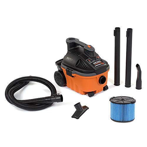 RIDGID 4 Gal. 5.0-Peak HP Wet Dry Vac with Bonus 14 ft. Tug-A-Long Hose
