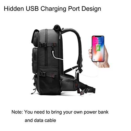 Dbnau Travel Backpack, 17 Inch Business Laptop Backpack, Separate Shoe Bag And Hidden Usb Charging Port, Waterproof Anti-Theft Durable College School Gift Backpack For Men Women (Black 50L, 22Inch) #TOP4