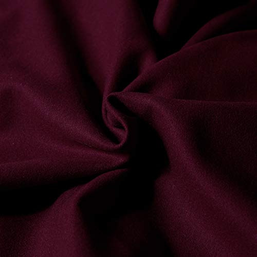 Feishibang Dark Red Wool Billiard Cloth - Pool Table Felt For 6,7,8 Foot (For Uk7 Table) #TOP2