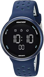 Armitron Sport Unisex 40/8423NVY Grey Accented Digital Chronograph Navy Blue Silicone Strap Watch