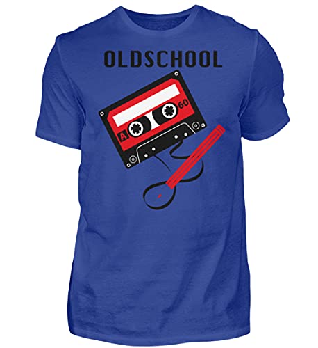 T-shirt bleu Oldschool Tape homme XXXL en coton de qualité supérieure