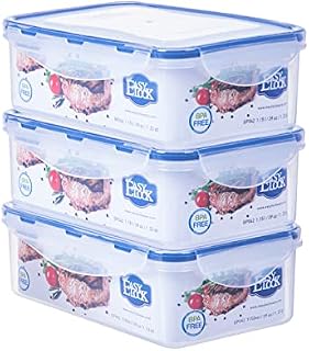 3 Pack 1150ML Airtight Food Storage Containers EASYLOCK Plastic Lunch Box with Lids Meal Prep Containers BPA Free