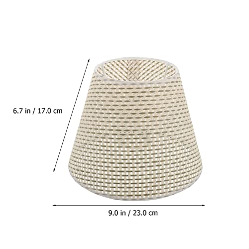 Osaladi Vintage Decor Woven Lamp Shade, Pastoral Style Lamp Cover Decorative Rattan Lampshade Handmade Cover Lamp Accessories For Table Lamp, Floor Lamp, Hanging Light (Beige) Lamp Shades #TOP7