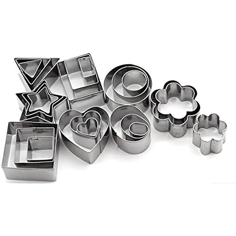 24 pcs/set Cookie Cutter Mold Stainless Steel 8 Shapes Cake Mold Tools Cover