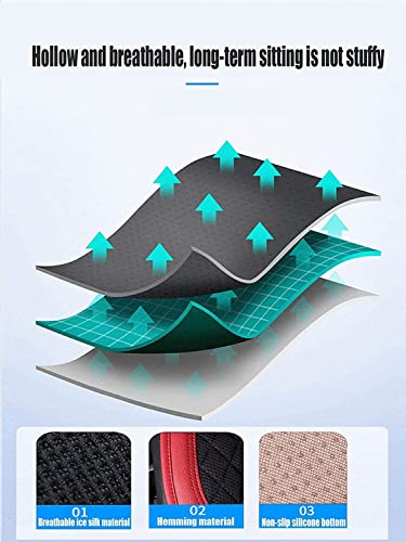 Image of Earwig Protector Seat Cushion Cooling Car Seat Cushion 12V Automotive Breathable Seat Cover Ventilated Cushion with 8 Fans 3 Adjustable Wind Speeds Car Seat for Summer Driving