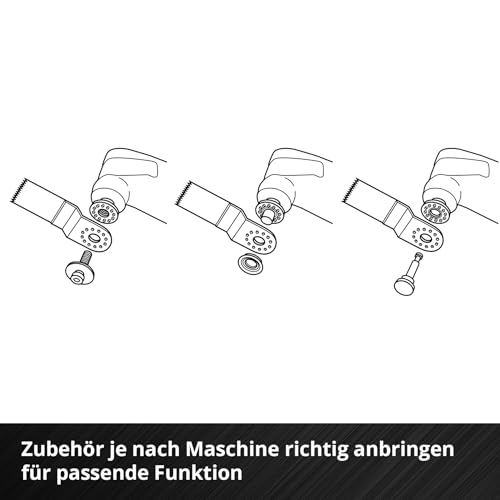 Original Einhell XXL-CASE 70-tlg. Multitool-Set (BiM/CrV-Tauchsägeblätter, HCS/HM/BiM-Halbrund-Sägeblätter, HM-Delta-Raspel, Delta-Trägerplatte, Schleifpapier, Dremel-Adapter)