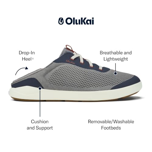 Image of OluKai Men's Moku Pae Slip-On Boat Shoes, Cushioned Deck & Dock Shoe