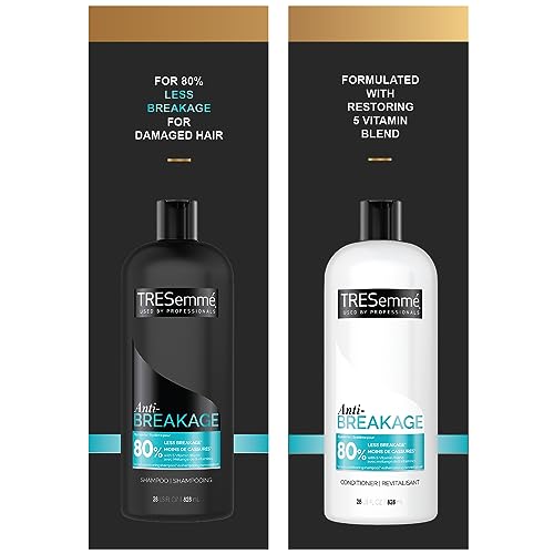 Tresemme Anti Breakage Shampoo And Conditioner Set, Promotes Healthy Hair Growth, Reduces Dry Hair Breakage Up To 80%*, Vitamin E, Vitamin B12 And Gelatin, 28 Fl Oz Each #TOP1