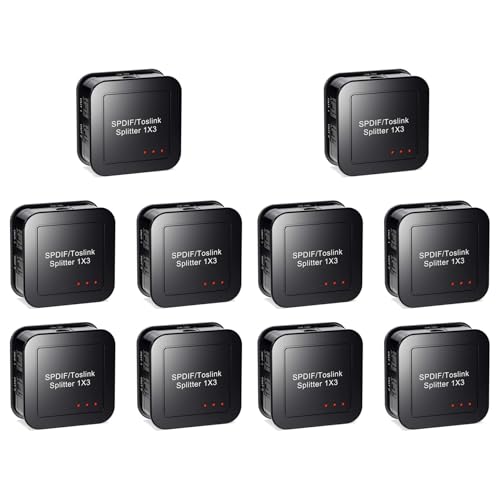 Répartiteur audio optique 1 en 3 sorties SPDIF Toslink pour home cinéma DVD et TV