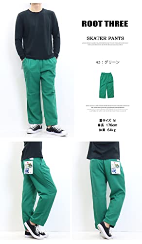 ROOT THREE スケーターパンツ タック ワイドパンツ 5718
