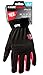 True Grip 90081-23 High Performance Utility Work Glove, Medium, Black/red