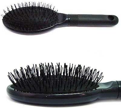 Hair De Ville Black Color Loop Brush Comb for Human Hair Extensions Lace Wigs