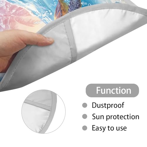 Image of Hawaiian Turtle Steering Wheel Cover Protector Foldable Car Steering Wheel Sun Shade Cover Block UV Rays Cool Car Accessories Universal Steering Wheel Shield