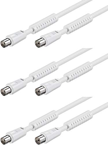 3er Set WireThinX Antennenkabel mit Mantelstromfilter Cover