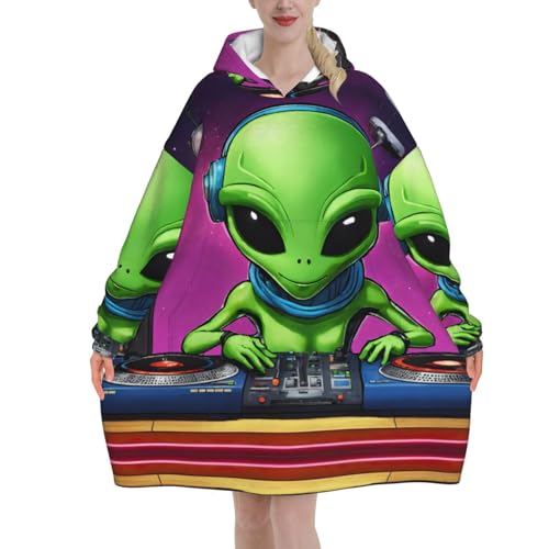 Couverture extraterrestre verte fini le froid hivernal avec ce plaid géant doux et chaud