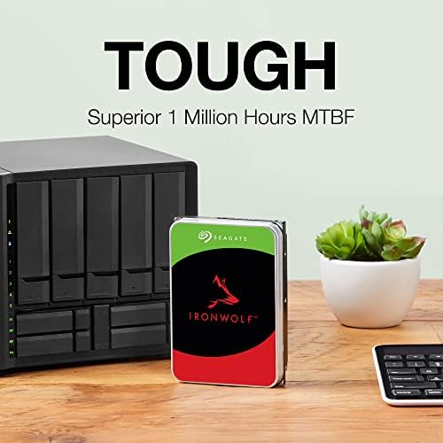 Seagate IronWolf, 4TB, NAS, Internal Hard Drive, CMR 3.5 Inch, SATA, 6GB/s, 5,400 RPM, 256MB Cache, for RAID Network Attached Storage, 3 year Rescue Services (ST4000VN006)