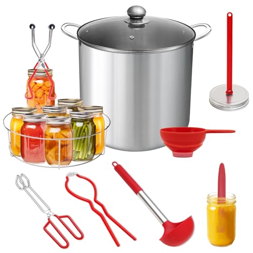 Johaus 21.5 Qt Stainless Steel Canning Pot with Rack and Lid