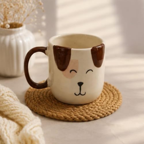 Image of Craftribal Ceramic Puppy Mug - 280 Ml Coffee Mug | Cute Gifts for Girls, Boys, Kids, Friends | Perfect for Tea, Milk, Hot Chocolate & Beverages | Birthday, Anniversary & Gifting Pack of 1