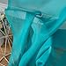 OVZME Turquoise Sheer Curtains 2 Panel Sets 84
