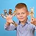 JUSTQUNSEEN 6 Pcs Jungle Animals Finger Puppet with Tree Houses, Realistic Soft Plush Toy for Kids, Novelty Animals Toys Role-Playing Story Finger Puppets Plush Finger Puppets Gifts for Boys and Girls