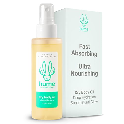 HUME SUPERNARURAL Dry Body Oil Spray - Non-Toxic Moisturizing Mist for Dehydrated or Sensitive Skin, After Shower Body Oils for Women Men, Nourishing Prickly Pear, Apricot, Fast Absorbing Plant-Based
