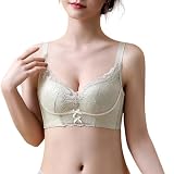 [SophroniaTerri] 下着専門店 ブラジャー ノンワイヤー 谷間メイク レース 肩紐が幅広 ブラ 脇高 補正ブラ 安定感 垂れない 柔らかい 締め付け感がない 通気性 美胸 美盛 昼夜兼用 胸を小さくみせる 優しい着心地