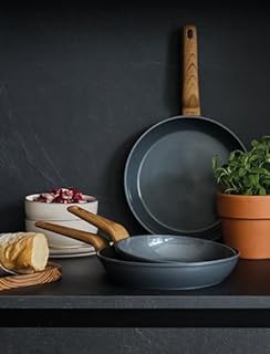 Tognana T-Care, Set 3 padelle 20/24/28 cm, alluminio, grigio scuro