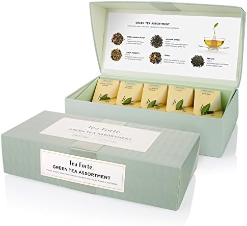Details on Tea Fortè Green Tea Assortment 10 Pyramid Green Tea Filters 5 Assorted Flavours