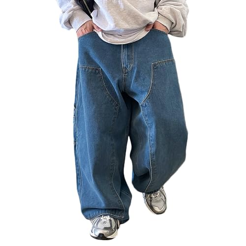 Nutriangee Men's Baggy Wide Leg Jeans Streetwear Y2K Hip Hop Loose Fit Casual Denim Pants4