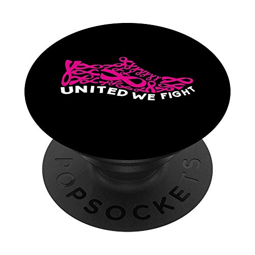 Breast Cancer Fight Pink Ribbon Inspirational Awareness Gift PopSockets Agarre y Soporte para Teléfonos y Tabletas