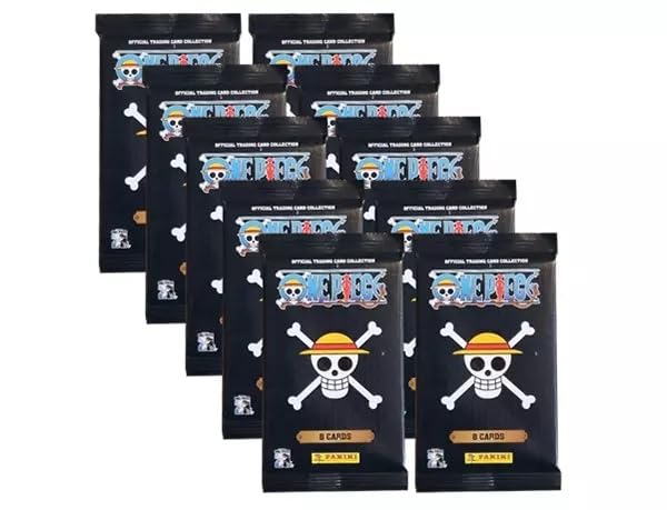Panini One Piece 10 Booster Packs 25th Aniversary Trading Cards Flowpacks y BB-Toy-Trades Toploader Panini One Piece 25th Anniversary Trading Cards / 1x Starter Pack + 1 x Display 18x Booster