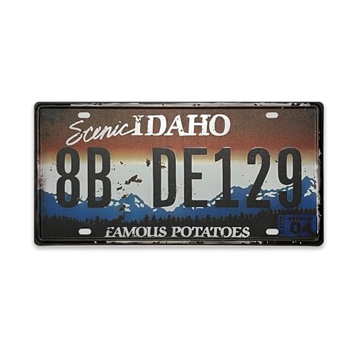 Retro Rustic Idaho License Plate Decor, Room Decor, Souvenir, 12"X6"-12