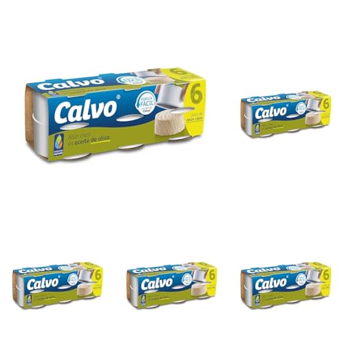 Calvo Atún Claro en Aceite de Oliva Pack6 x 65g (Paquete de 5)