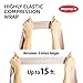Premium Elastic Bandage Wrap – 8pk (4x3”, 4x4”) + 24 Extra Clips – Strong Compression Bandage Wrap - Wrist, Ankle, Foot, Knee Wrap