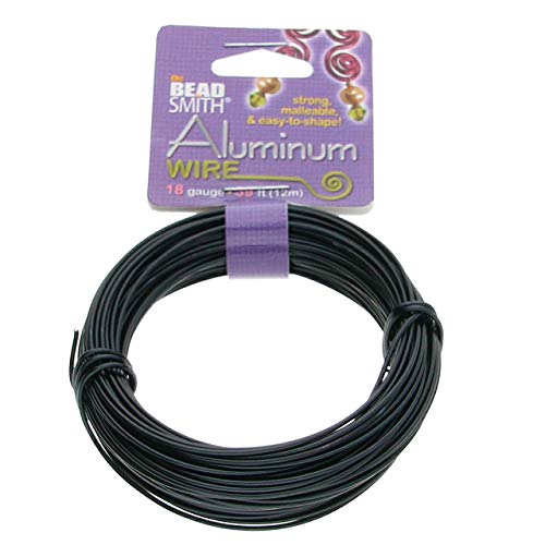Fil en aluminium craft Beadsmith pour décoration intérieure DIY noire
