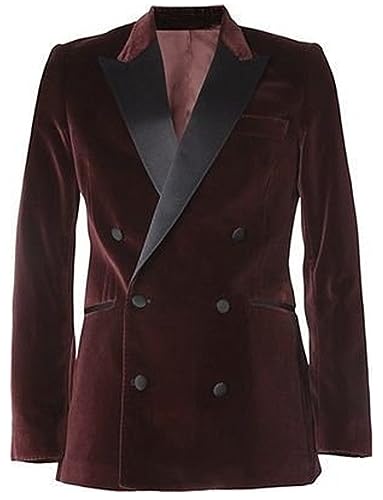 Blazer croisé homme velours noir veste bal affaires chic
