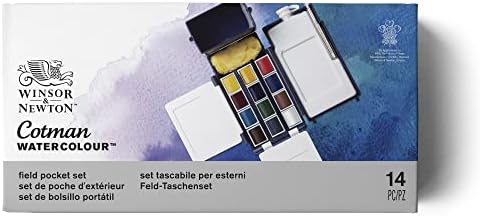 Winsor & Newton Cotman Water Colours - 1/2 Pans, Field Box