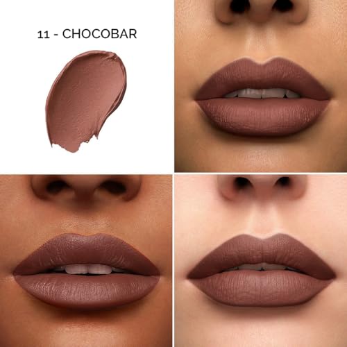 Image of Colors Queen Color It All Long Lasting Crayon Lipstick | Up to 18 Hours Stay | Creamy Matte Finish | Waterproof & Light Weight| Smudge Proof & Non-Transferable | Lipstick for Women (Chocobar,3.5g)
