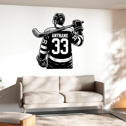Vinilo decorativo personalizado hockey para pared miniatura 1