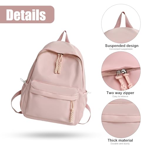 Copbopwn Kids' Waterproof School Backpack - Solid Color Casual Day Pack for Travel - Image 2