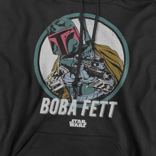 Sweat à Capuche Mixte Star Wars Retro Boba Hoodie en Coton Doux