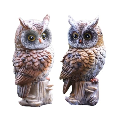 Chouette effrayante pour balcon et terrasse : statue compacte déco - 2